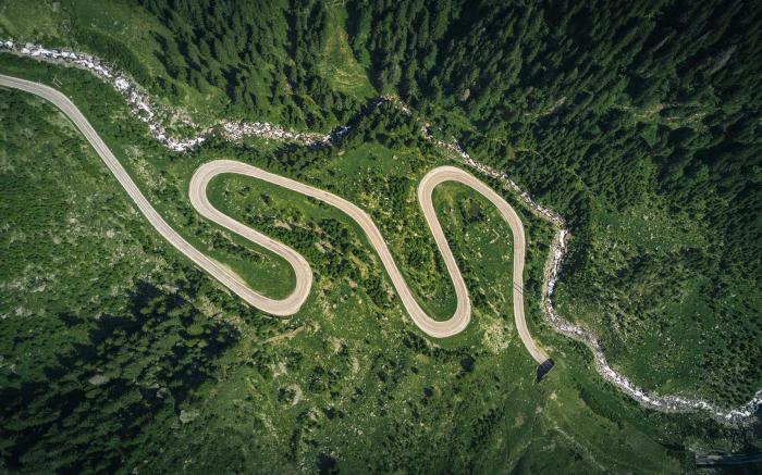 Windy road.