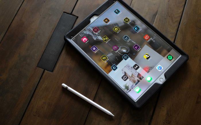 Apps on tablet.